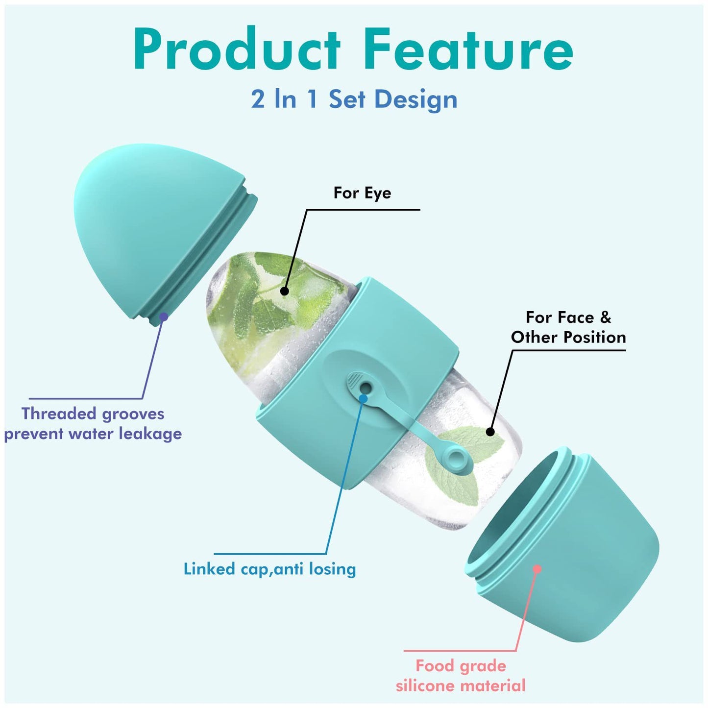 Silicone Ice Face Roller Contour Skin Care Tool