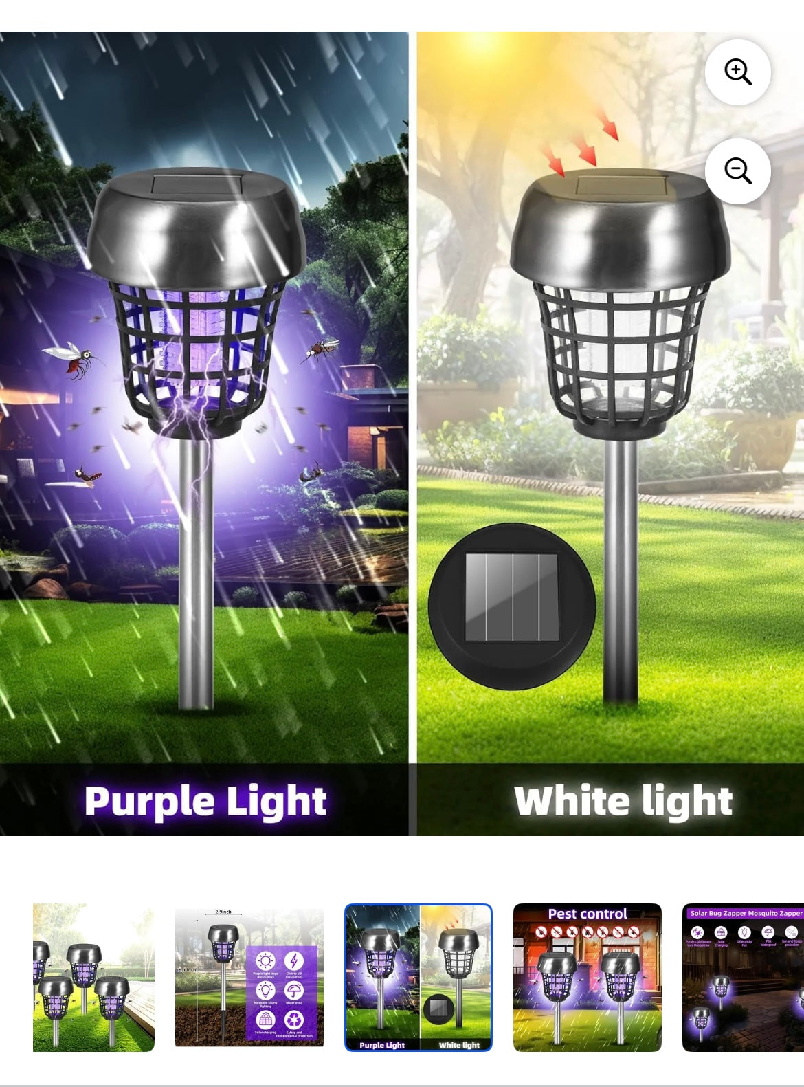 Solar Mosquito Zapper 4-Pack