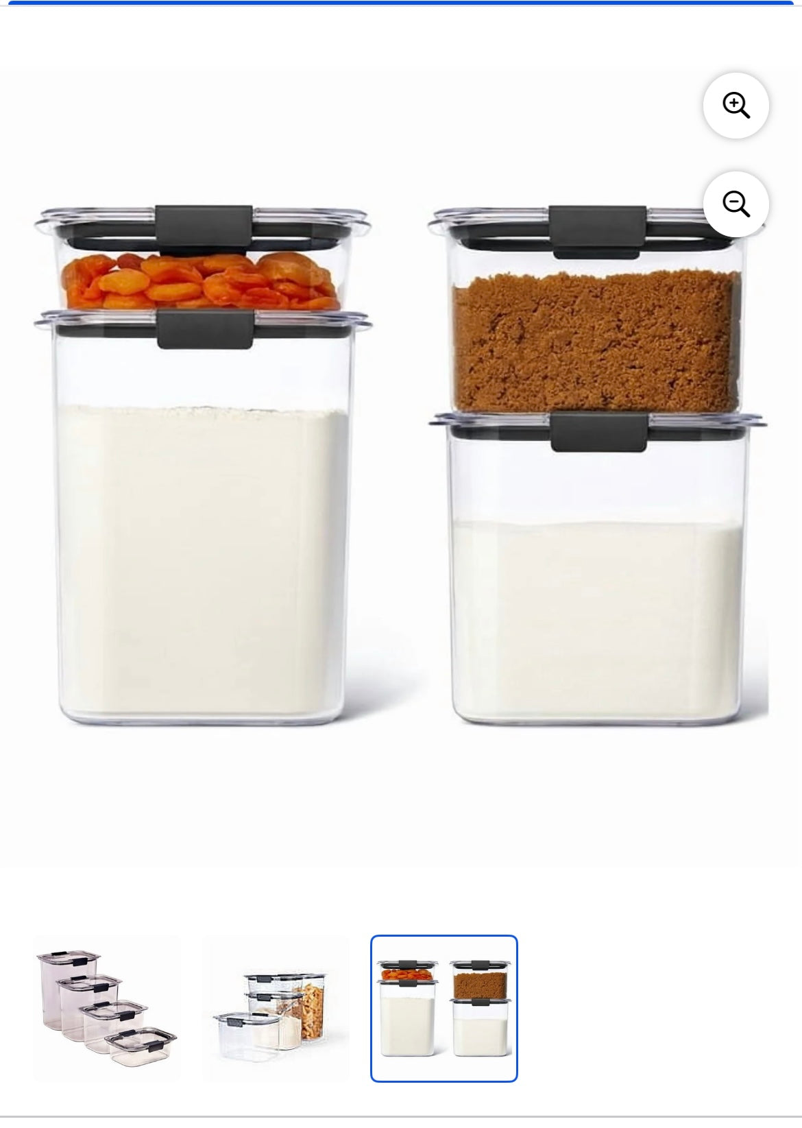 1 Pack Tritan Airtight Pantry Food Storage 8-Pc Set, 2.8 Qt, Dishwasher Safe