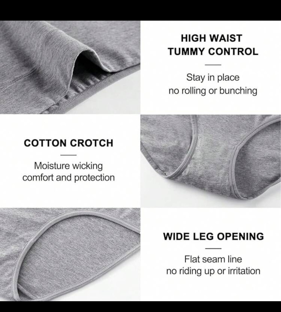 Quick Dry Postpartum Women's Underwear Briefs Breathable Reusable Period Panties for Women's 4 Pack Sets