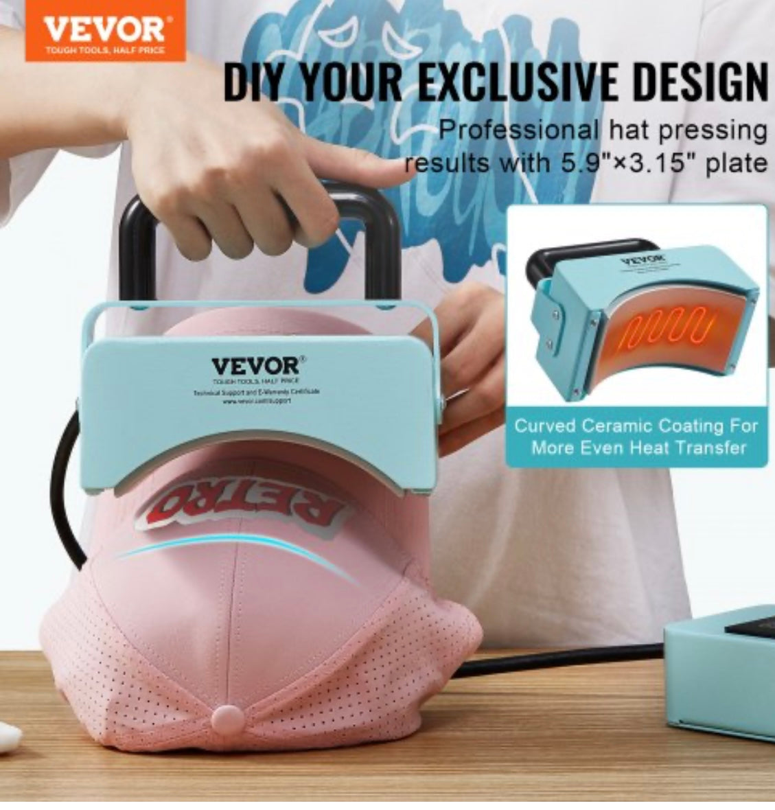 Compact VEVOR Hat Press Machine -